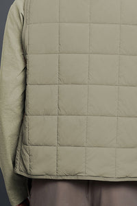 Men Lightweight Windproof Quilted Stand Collar Vest Jacket
