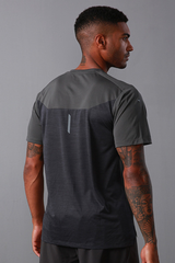 Men's Spliced Quick Dry Sports Short Sleeve T-shirt