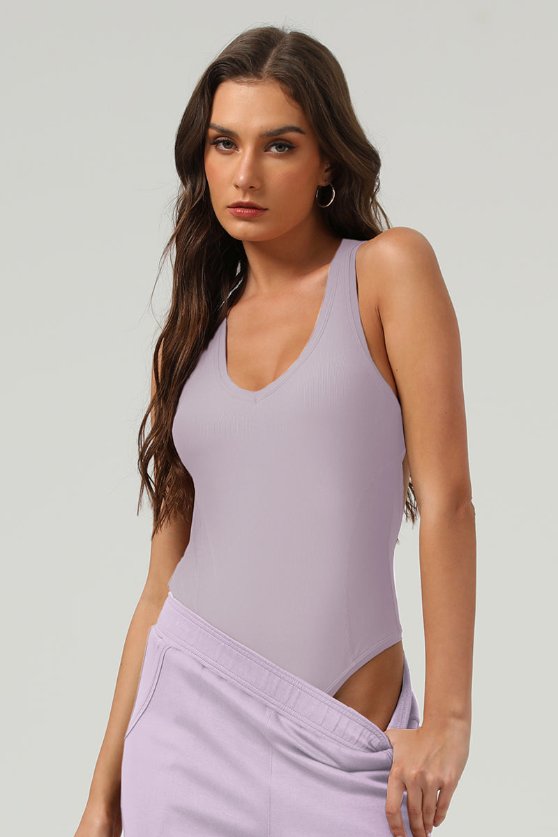 Women Cross-Back High-Waist One-Piece Yoga Bodysuit