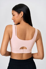 Women Shockproof Lift Hollowed Back Naked-Feel Yoga Sports Bra