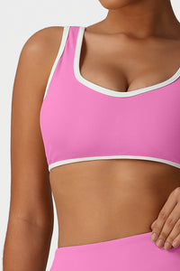 Women Color-Block Supportive High-Impact Naked-Feel Sports Bra