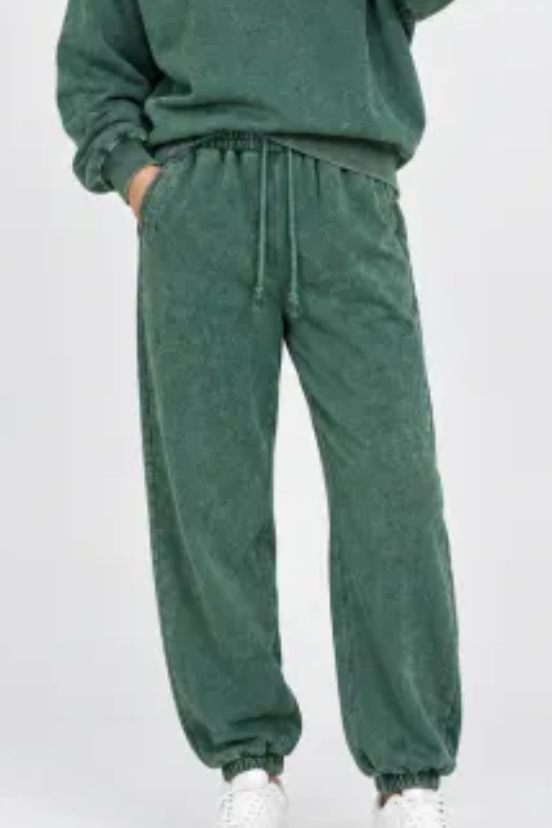 Unisex Fall 100% Cotton Vintage Washed Jogger