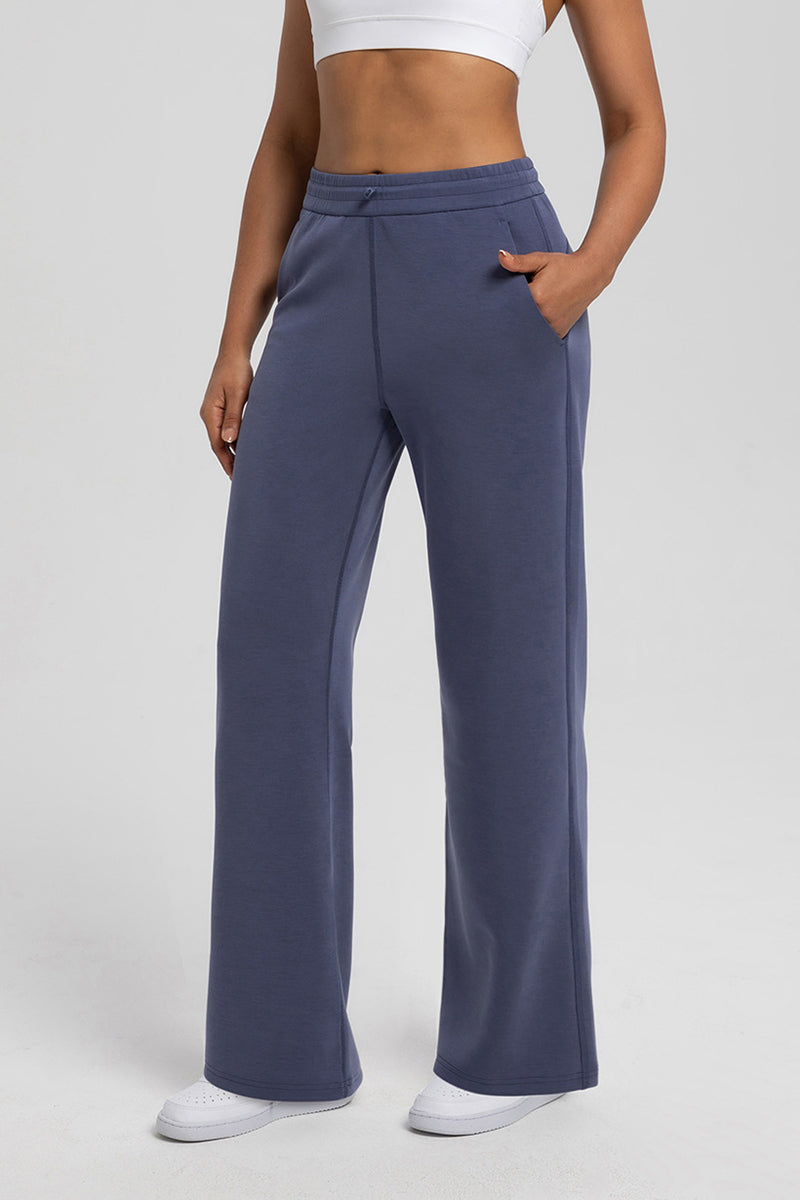 Women Modal Air Layer Loose Fit Yoga Straight Leg Pants