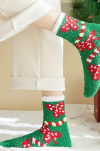 Women's Christmas Gift Fuzzy Plush Soft Mid‑Calf Socks