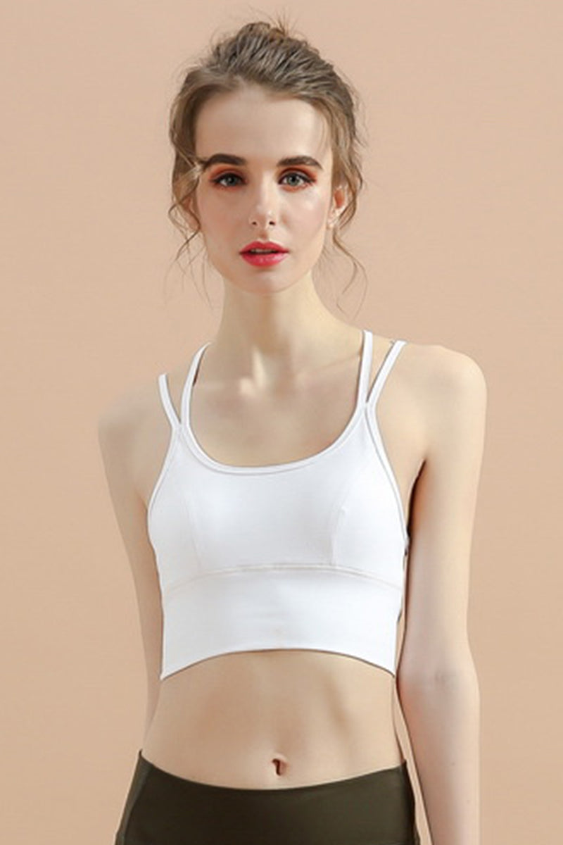 Women's Lace-up Cross-Back Sports Bra