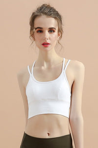 Women's Lace-up Cross-Back Sports Bra