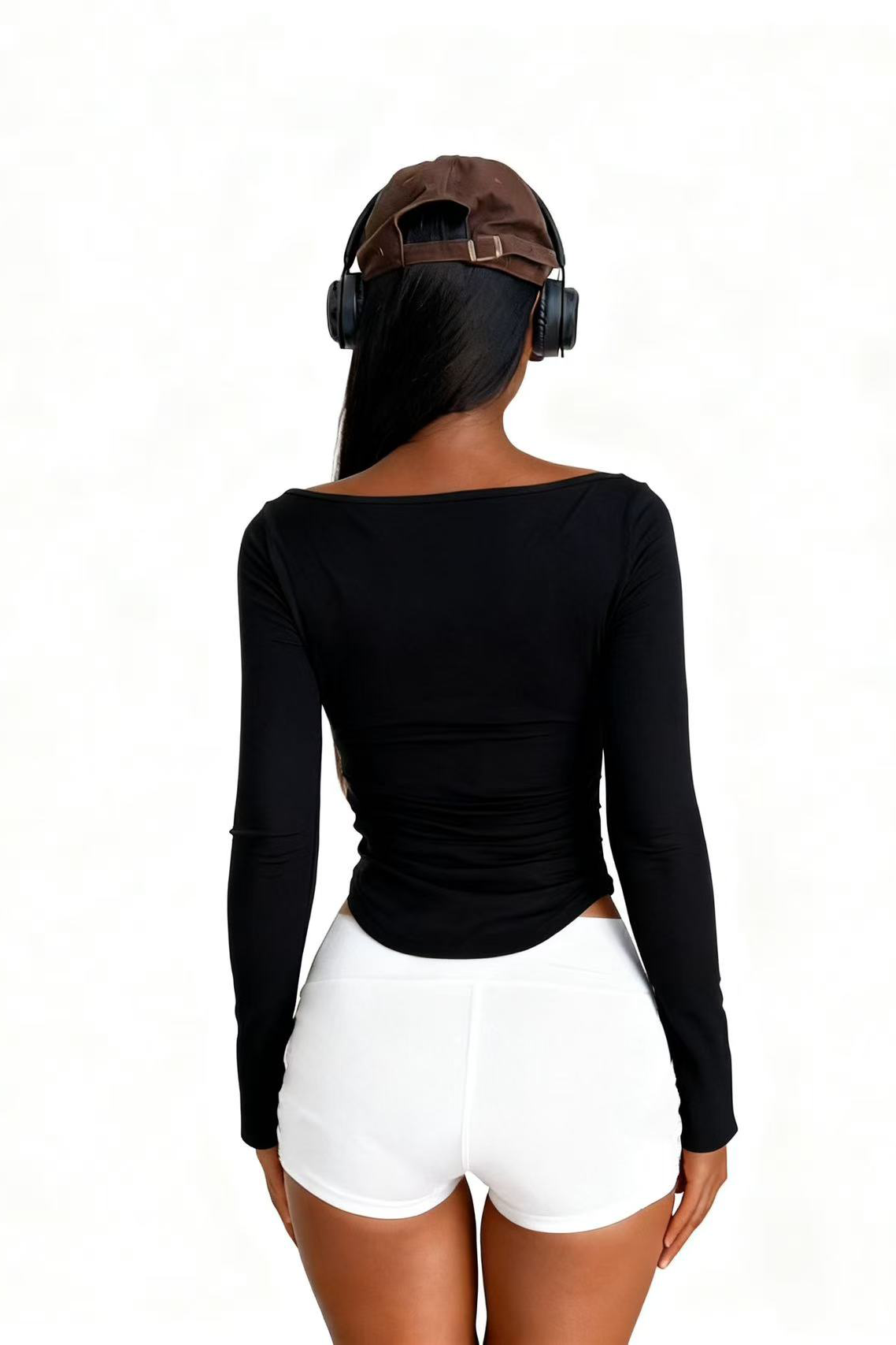 Women's Long Sleeve Boat Neck Yoga Top