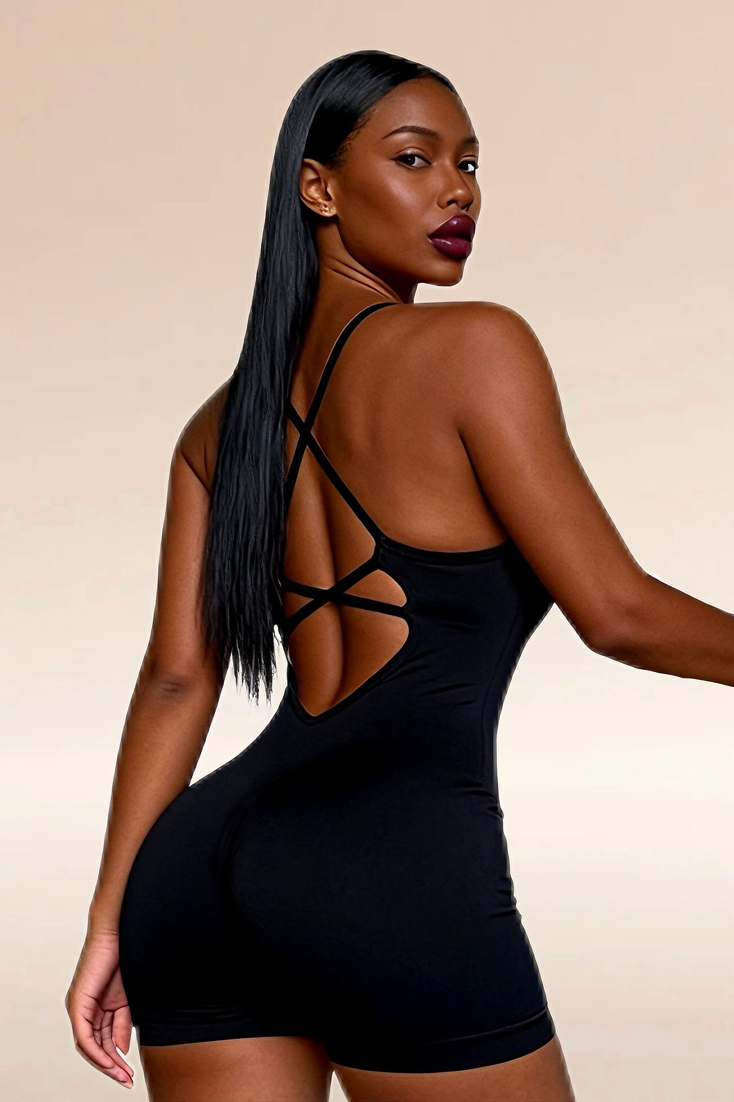 Women's padded and suspender bodysuit