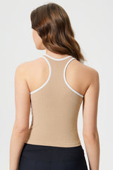 Women Sleeveless With Chest Pad Shock Slim Thin Yoga Fitness Exercise Tank Tops