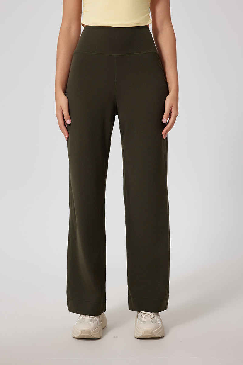 Women'S Straight-Leg High-Rise Yoga Pocket Trousers