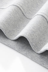 Women Loose Set:Mock Neck Sweatshirt + Shorts