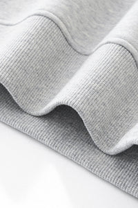 Women Loose Set:Mock Neck Sweatshirt + Shorts