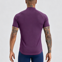 Men's Summer Cooling Color Block Half-Zip Quick Dry T-Shirt