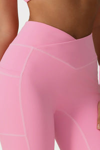 Women Naked Feel Yoga Set: V-Neck Tank + Flared Pants