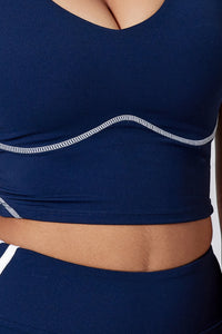 Women Wide Strap Built-In Bra Medium Support Yoga Workout Tank Top