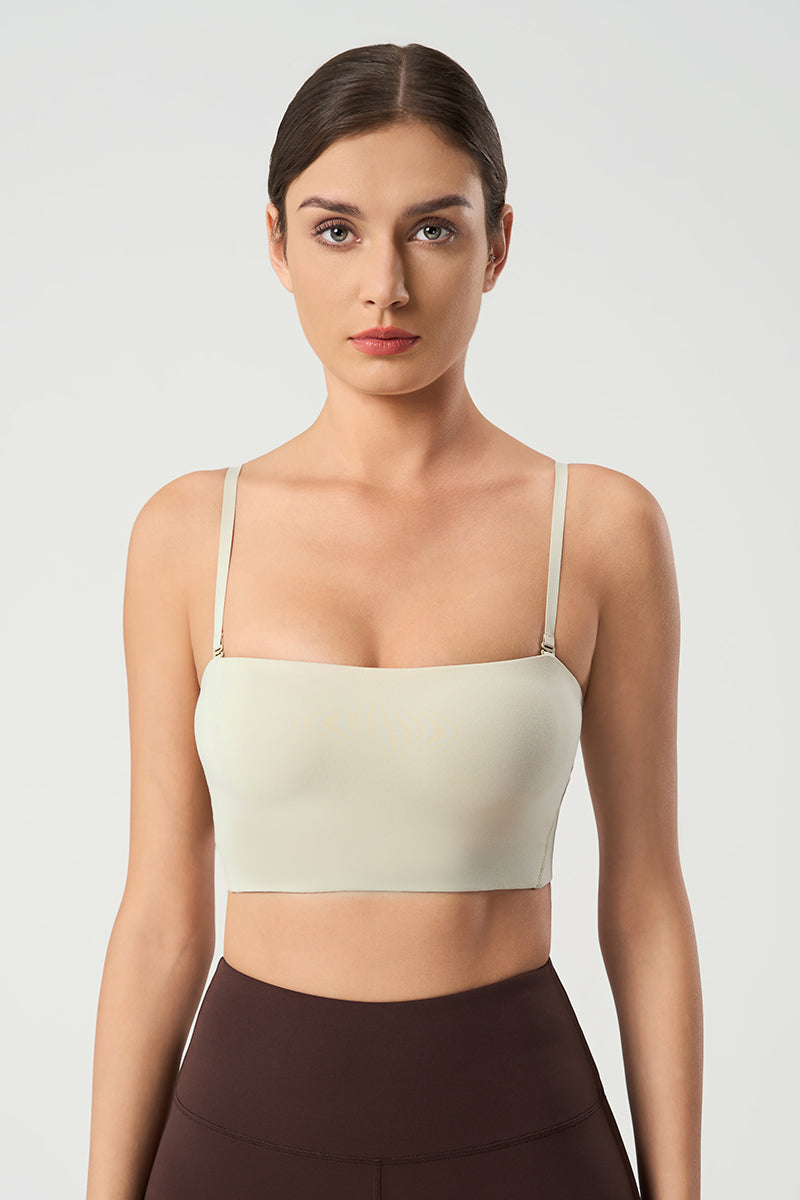Women Adjustable Straps Naked-Feel Skin-Friendly Yoga & Fitness Sports Bra