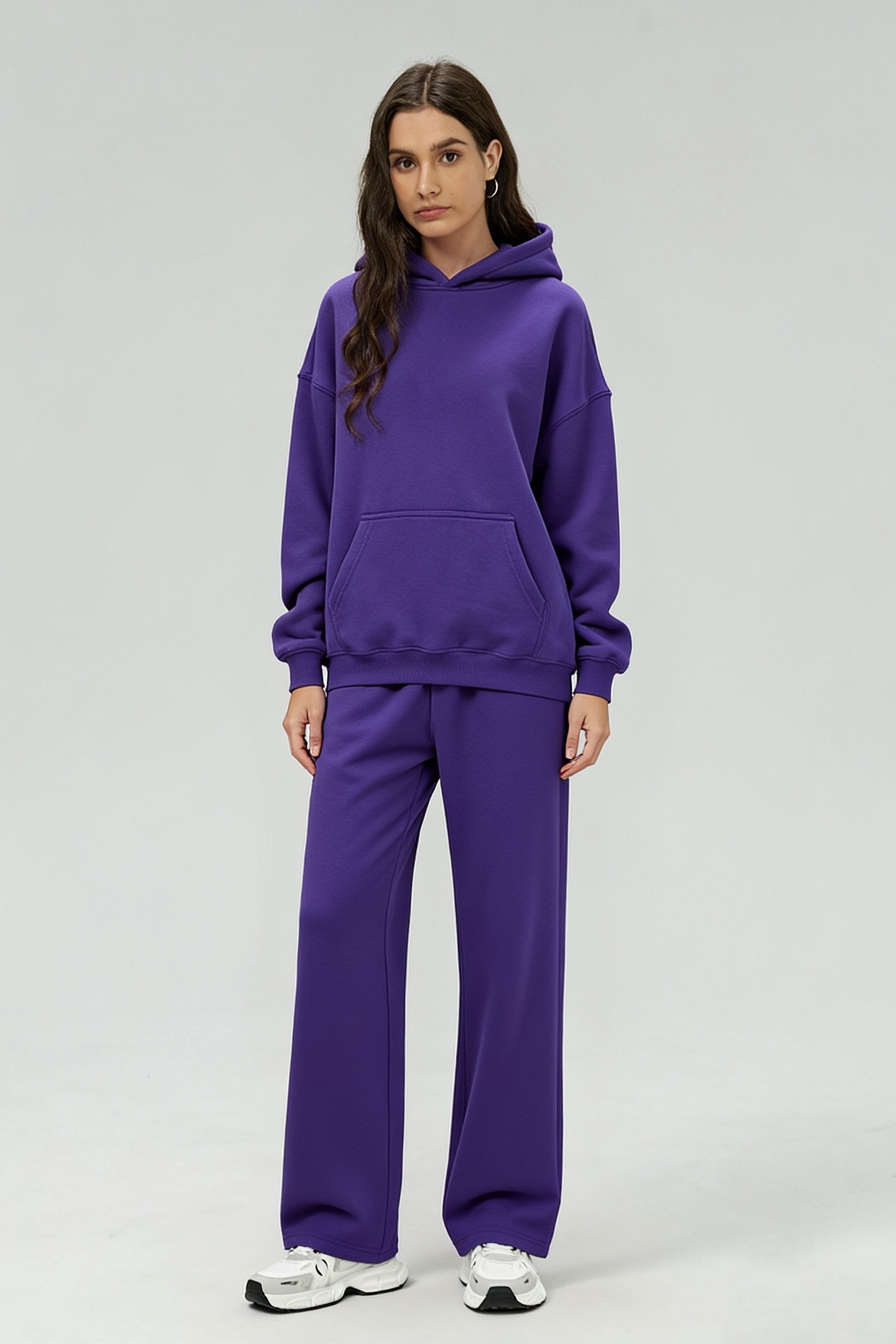 Unisex Oversize Fleece-Lined Hoodie and Pants Set