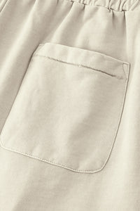 Indigo Washed Cotton Casual Shorts - Men's Loose Fit 5-Inch Sweatpants