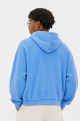 Men's Fall Vintage Washed Waffle Full Zip Up Hooded Jacket