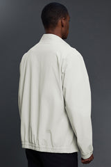 Men Stand Collar Windproof Loose Casual Zipper Jacket