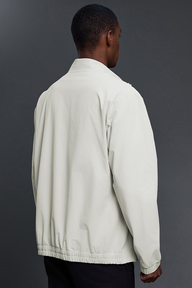 Men Stand Collar Windproof Loose Casual Zipper Jacket