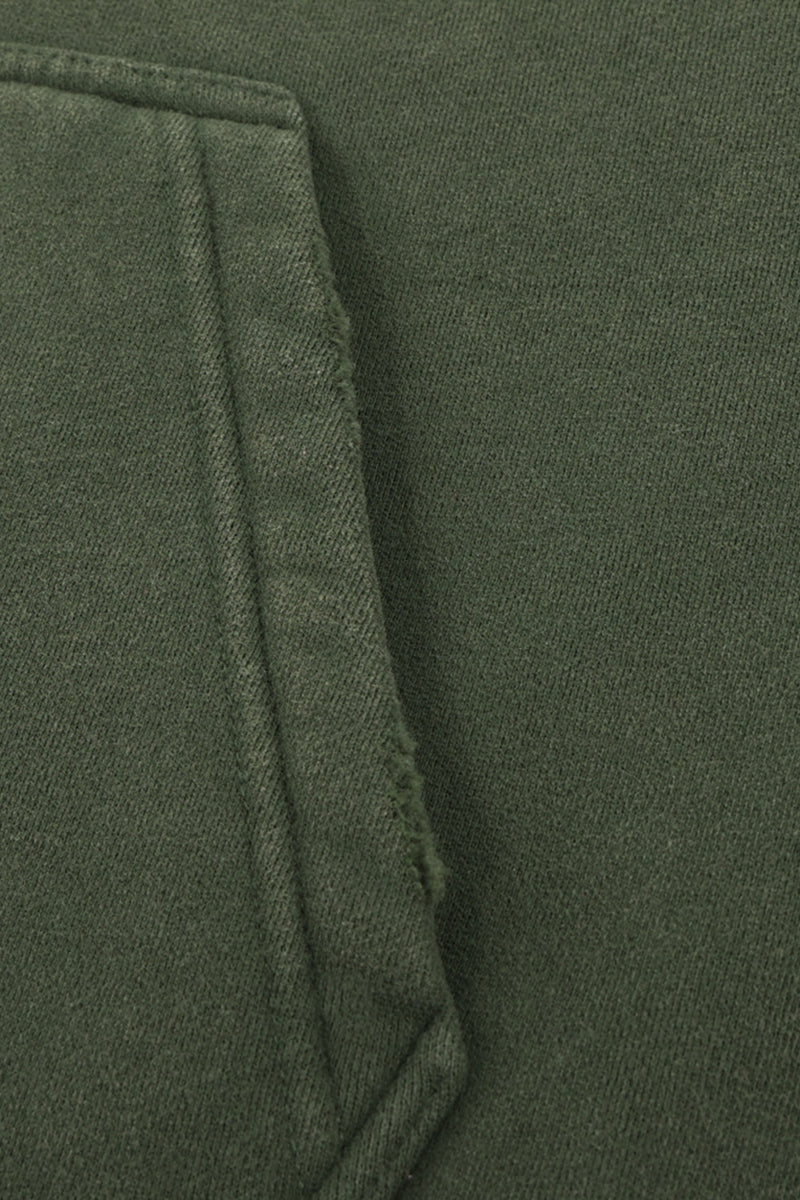 Unisex Boxy Fleece Hoodie: Distressed Vintage Short Wide Fit