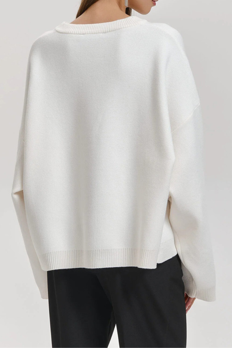 Heartfelt, relaxed-fit knitted sweater