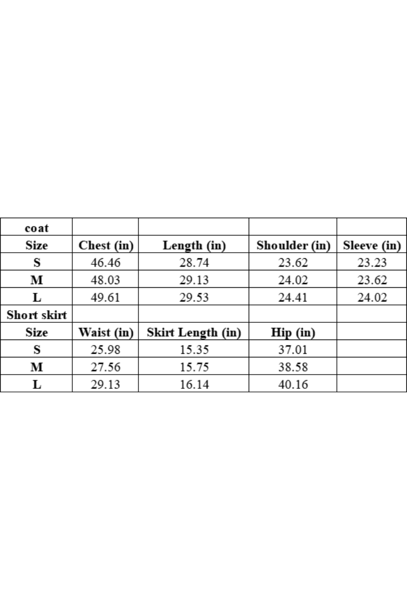 Plush cardigan and short skirt set