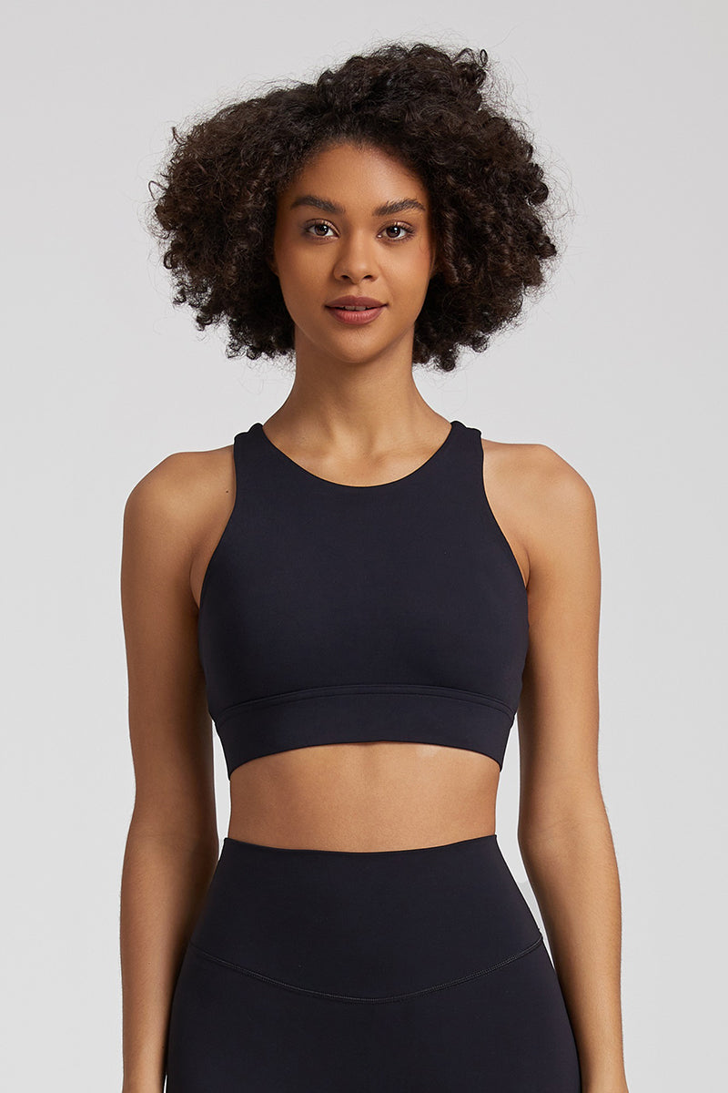 Fully Wrapped Back Cut-Out Sports Bra