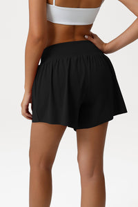 Women High-Waisted Loose Fit Quick-Dry Anti-Slip Yoga Shorts