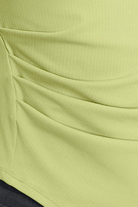 Women V-Neck Stretchy Slim-Fit Yoga Long Sleeve Top