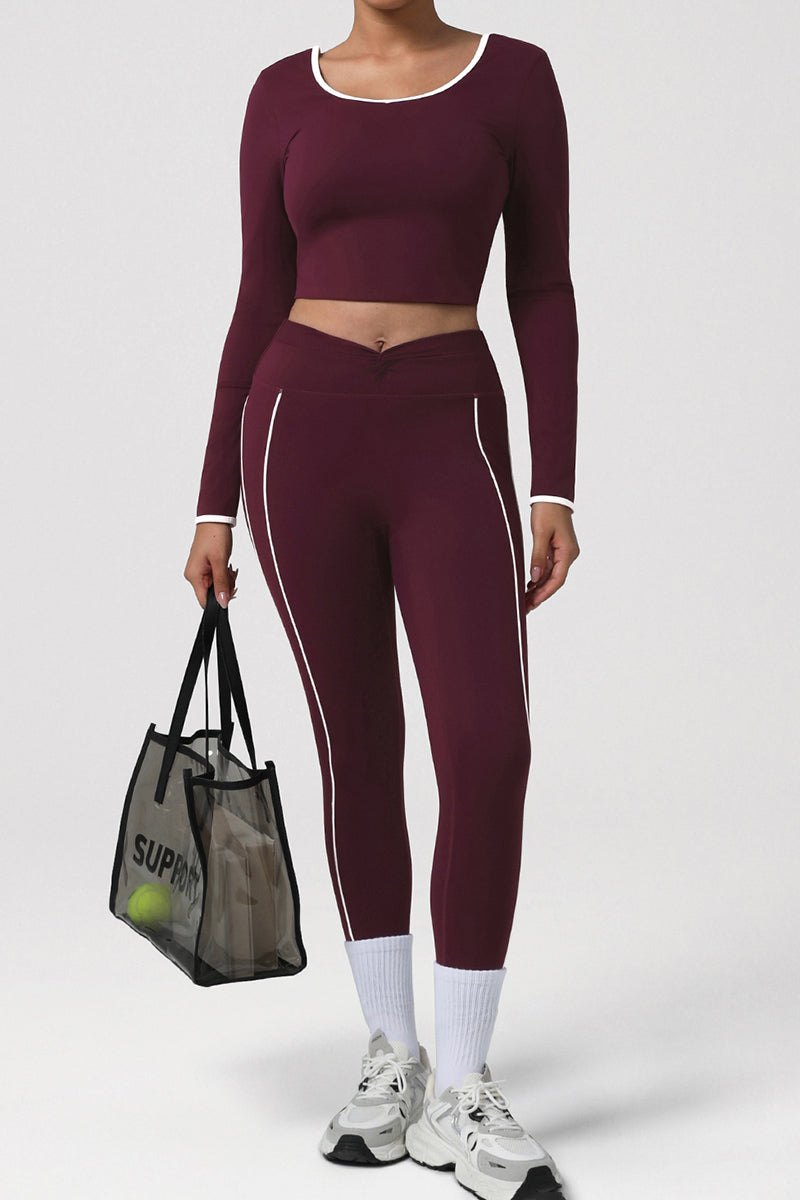 Women Yoga Set: Crop Top & Leggings