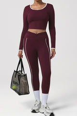 Women Yoga Set: Crop Top & Leggings
