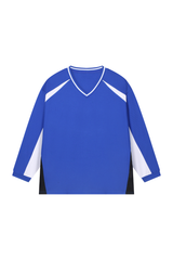 Men's V-Neck Color Block Breathable Mesh Panel Sports Jersey