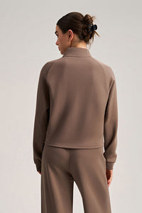 Women Stand Collar Slim-Fit Multi-Pocket Sporty Casual Jacket