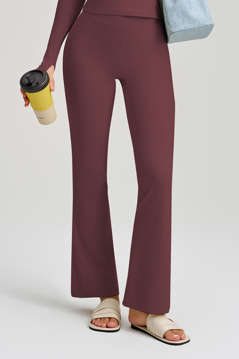 High-waist, seamless fitness pants