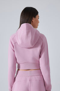 Women'S Loose Yoga Hooded Crop Jacket