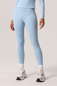 Women Solid Light Fleece Belly Controlling Sports Leggings