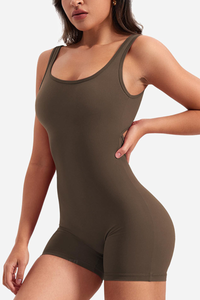 All-In-One Back-Cutout Yoga Bodysuit