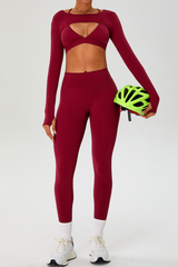 Women's Set:Cross Back Triangle Cup Bra & Tank Top & Leggings