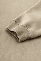 Loose fleece-lined thick round-neck sweatshirt