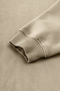 Loose fleece-lined thick round-neck sweatshirt