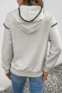 Women's  front pocket casual hoodie.