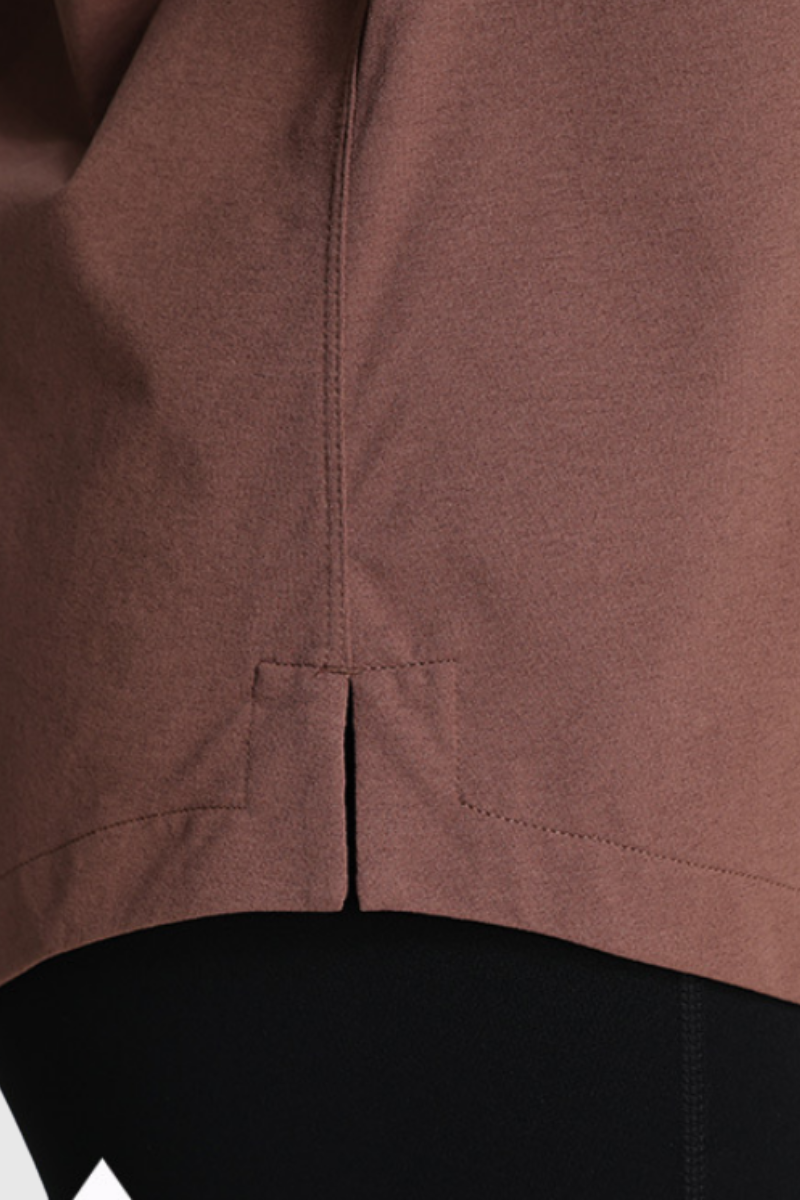 Women's Spring Loose-Fitting Curved Hem Quick Dry Shirt