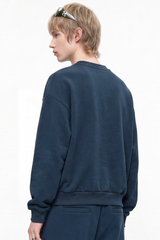 Men's Fall Heavyweight Fleece Cropped Crew Neck Sweatshirt