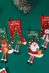Xmas Gift Bag Cute 3D Leg Design Christmas Decorations