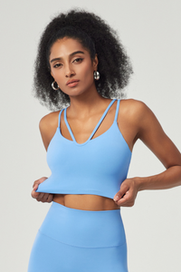 Women's V-Neck Double-Strap Sports Bra