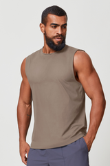 Men's Sleeveless Solid Color Breathable Running Athleisure Tank Top