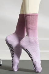 Women's Colorful Ombre Crew Yoga Grip Five-Toe Socks