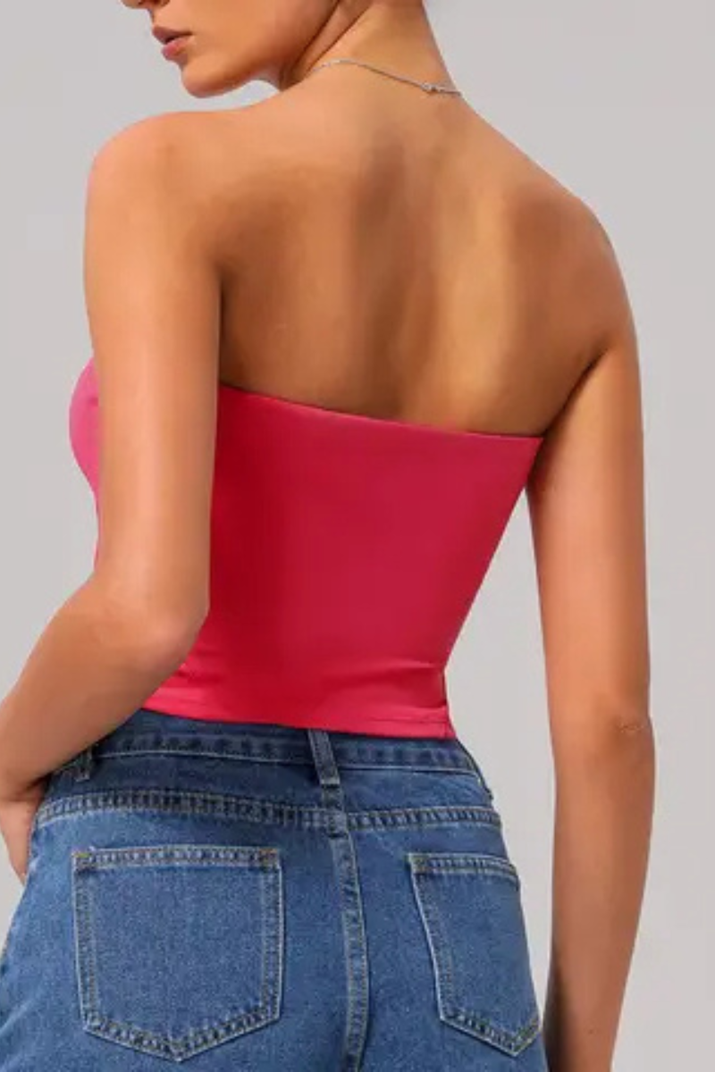 Women Strapless With Chest Pad Outdoor  Yoga Tube Top